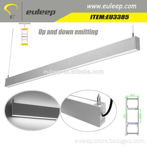 up and down led pendant light,pendant led linear light, dimmable office led tube light, 1200-2400mm, 40W 60W